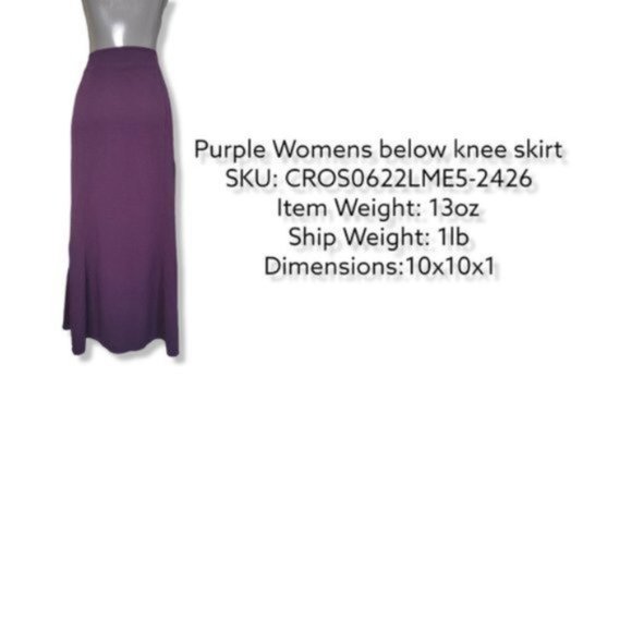 NYCC New York Clothing Co. Women's Purple Below Knee Length Midi Skirt Size M - Picture 3 of 4